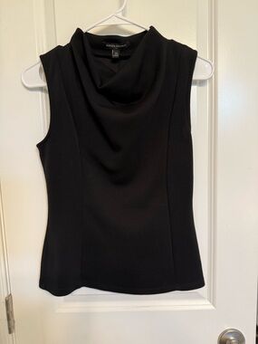 Banana Republic Black Sleeveless Cowl Neck Top